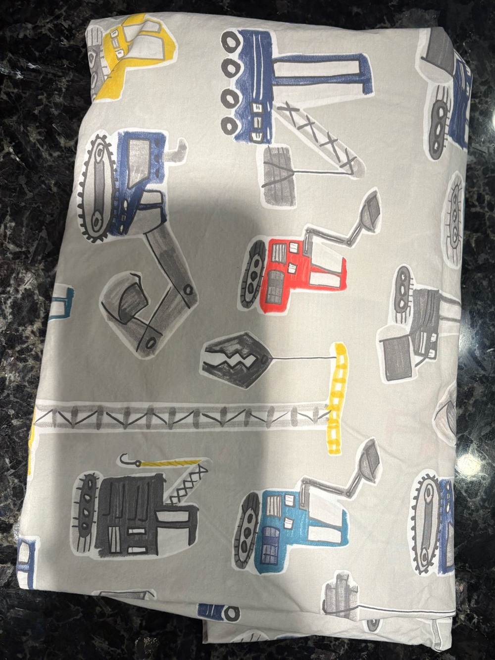 Pottery Barn Kids Jax Construction Vehicles Duvet - Twin